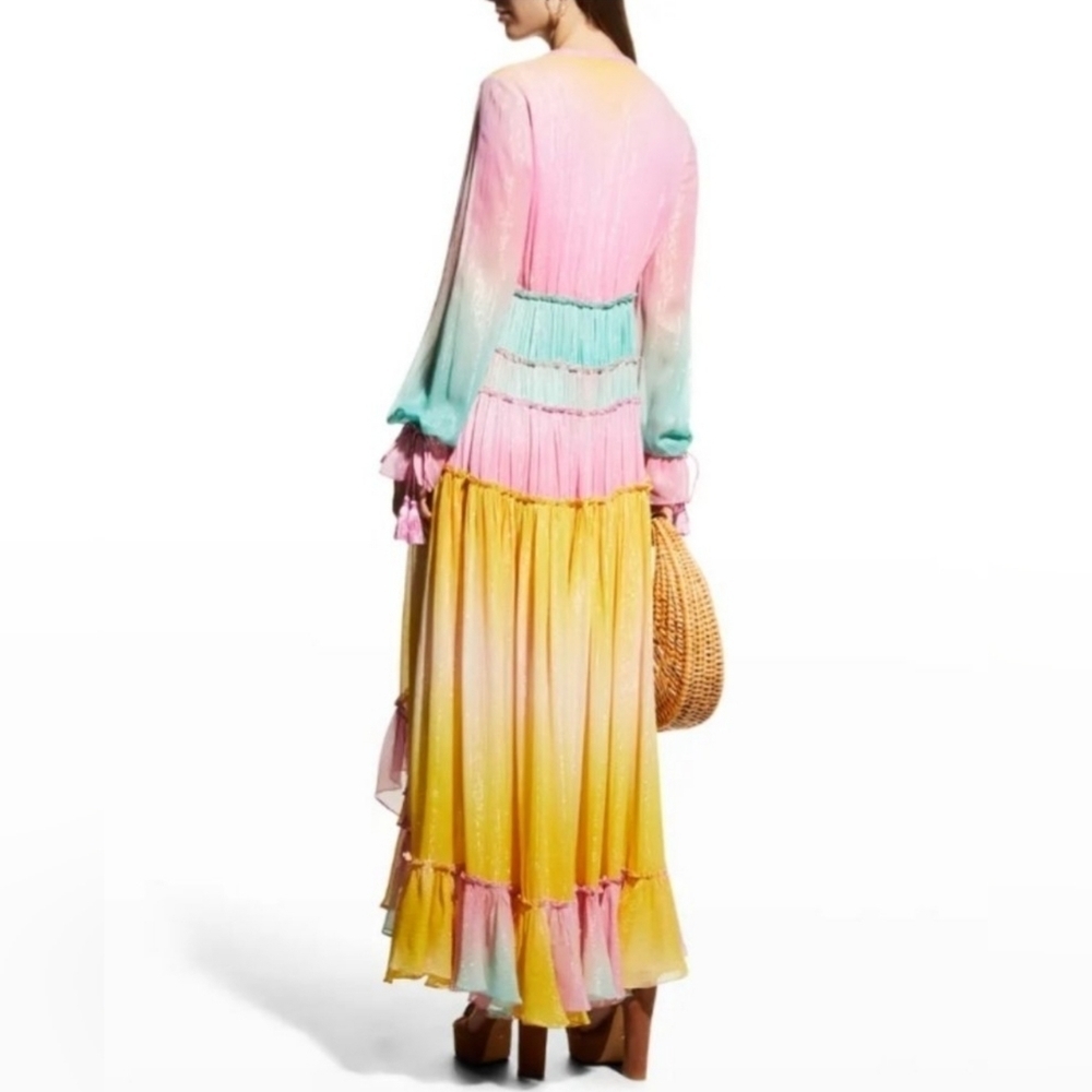 ROCOCO SAND Maxi Dress Summer Sequin Pastel High-Low Dress Ombre Bloggers Fave - Picture 5 of 16